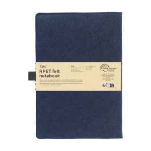 Carnet A5 avec couverture amovible en feutre RPET certifié GRS 6