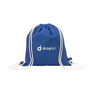 Sac à dos à cordon en 80% coton recyclé et 20% polyester recyclé (150 g/m²) 4