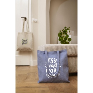 Sac shopping à longues anses, composé à 80% de toile de coton mélangé recyclé et à 20% de polyester recyclé (280 g/m²) 18