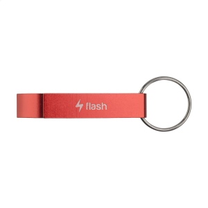 Porte-clés avec décapsuleur léger en aluminium recyclé 18