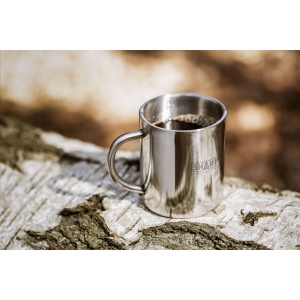 Mug poli à double paroi en acier inoxydable recyclé 11