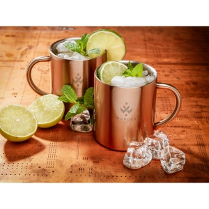 Mug poli à double paroi en acier inoxydable recyclé 12