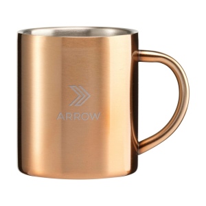 Mug poli à double paroi en acier inoxydable recyclé 4