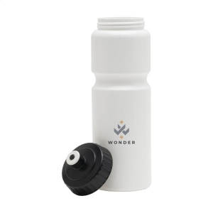 Cette bouteille d'eau de sport pratique est fabriquée en Bio LDPE, un matériau 100% recyclable créé à partir de matières premières à base de canne à sucre 13