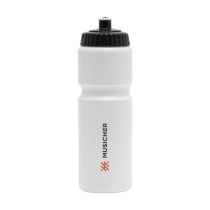 Cette bouteille d'eau de sport pratique est fabriquée en Bio LDPE, un matériau 100% recyclable créé à partir de matières premières à base de canne à sucre 3