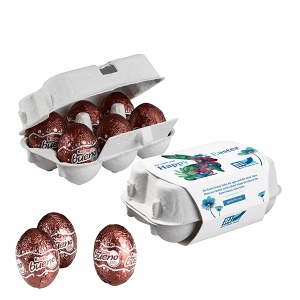 Boîte en carton de 6 œufs de Pâques, Œufs de Kinder Bueno