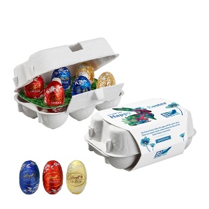 Boîte en carton de 6 œufs de Pâques, Mini-Œufs de Lindor de Lindt