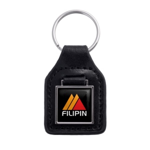 Porte-clés similicuir carré rukc11 - puht logo doming 3