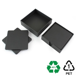 Set de 6 dessous de verre carrés en rPET