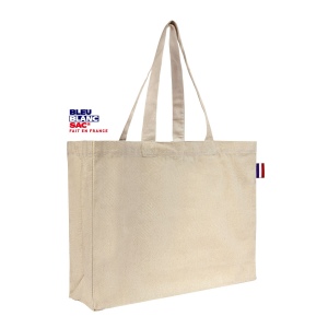 Sac shopping fait en france 220grs coton avec soufflets : francis 2
