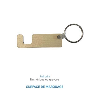 Porte-clés Support de téléphone en Bois - France 4