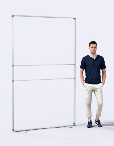 Cadre aluminium autoportant 150x200cm 2