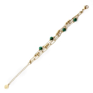 Bracelet Andrea Gold/ Green 2