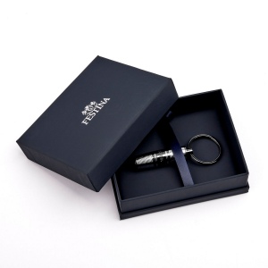 Porte-clefs Bold Stripe Chrome & Gun 5