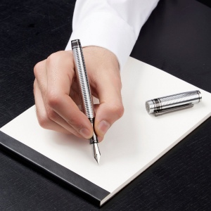 Stylo plume Bold Stripe Chrome & Gun 8