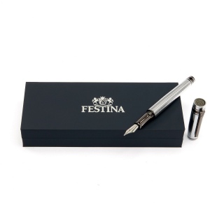Stylo plume Bold Stripe Chrome & Gun 10