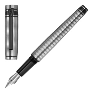 Stylo plume Bold Stripe Chrome & Gun