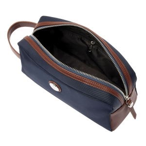 Trousse de toilette Button Navy & Brown 2