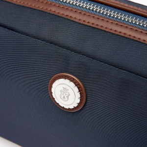 Trousse de toilette Button Navy & Brown 4
