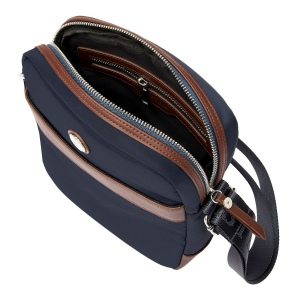 Sac reporter Button Navy & Brown 2
