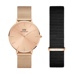 Set Montre Petite Unitone Rose-gold D36 + Bracelet Petite Cornwall Rose-gold L16