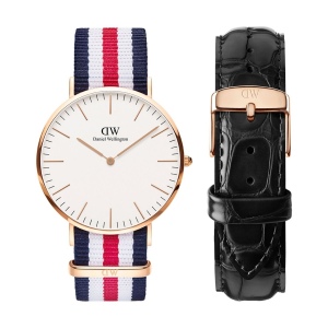 Set Montre Classic canterbury RG&White D40 + Bracelet Classic Reading Rose-gold L20