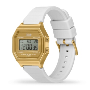 ICE digit retro-Metal gold mirror-White -Petite 2