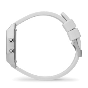 ICE digit retro-Metal silver mirror-White -Petite 3