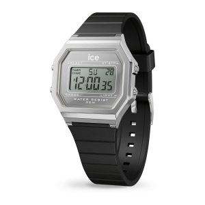 ICE digit retro-Metal silver mirror-Black -Petite