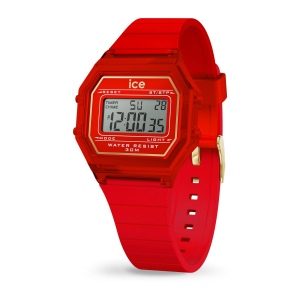 ICE digit retro-Red passion-Clear-Petite