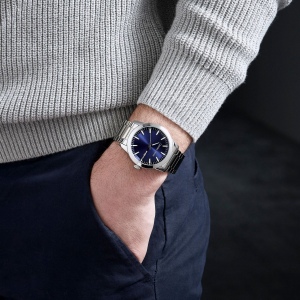 Montre dateur Astrum Chrome / Navy 3