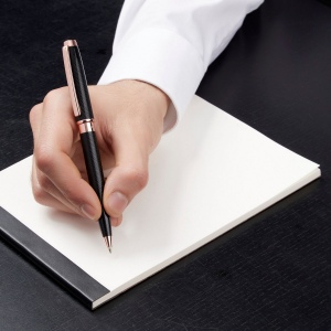 Stylo bille Caprio Black/ Rose Gold 3