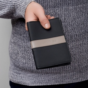 Porte-passeports Delano Taupe & Black 6