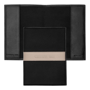 Porte-passeports Delano Taupe & Black