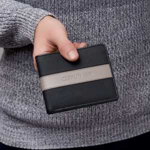 Portefeuille-cartes Delano Taupe & Black 5