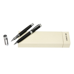 Parure Zoom Diamon Black (stylo bille & stylo roller)
