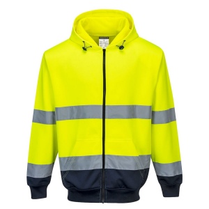 Sweat à capuche bicolore à zip 3