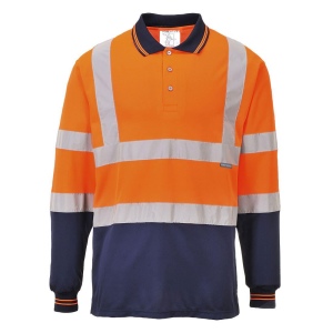 Polo bicolore manches longues 3