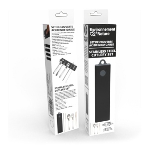 Set de couverts 5pcs acier inoxydable avec étui - Environnement & Nature 7