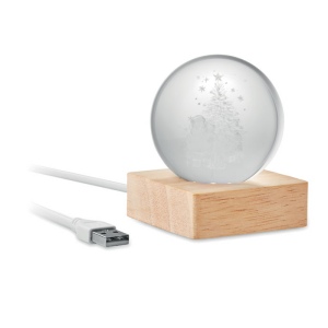 Boule de Noël verre avec LED - SANTA LIGHT 4