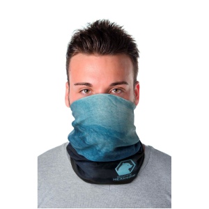 Écharpe multi-usages Lara avec impression par sublimation, couche en polaire et ourlets 3