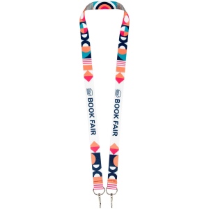 Tour de cou pour sublimation en rPET avec 2 porte-clés Leia 2