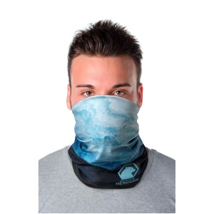 Foulard multi-usages Zoya en RPET avec impression par sublimation, ourlets et couche en polaire 4