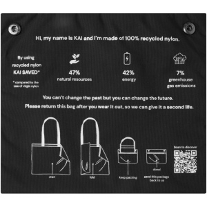 Sac shopping circulaire recyclé GRS Kai 10