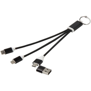 Câble de charge 4-en-1 Metal en aluminium recyclé avec porte-clés 21