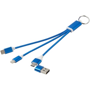 Câble de charge 4-en-1 Metal en aluminium recyclé avec porte-clés 23