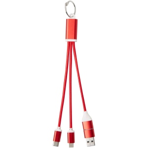 Câble de charge 4-en-1 Metal en aluminium recyclé avec porte-clés 7