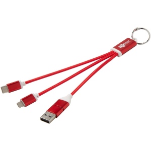 Câble de charge 4-en-1 Metal en aluminium recyclé avec porte-clés 10