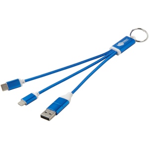 Câble de charge 4-en-1 Metal en aluminium recyclé avec porte-clés 11