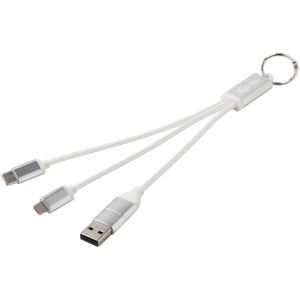 Câble de charge 4-en-1 Metal en aluminium recyclé avec porte-clés 12